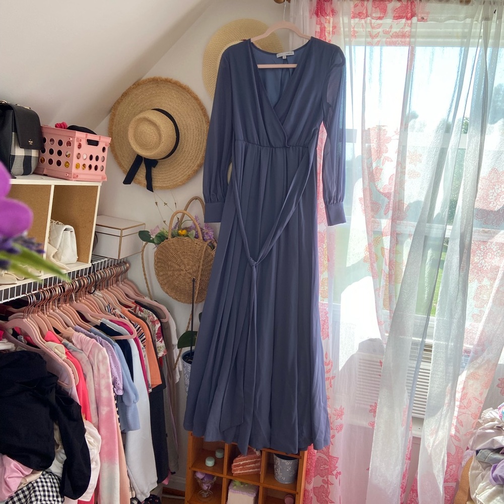 Baltic Born dusty blue maxi dress